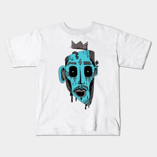 Blue Grey Strange King Juan Kids T-Shirt